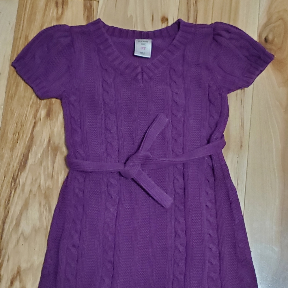 Girls 100% Cotton Knitted Fall Dress 3T
